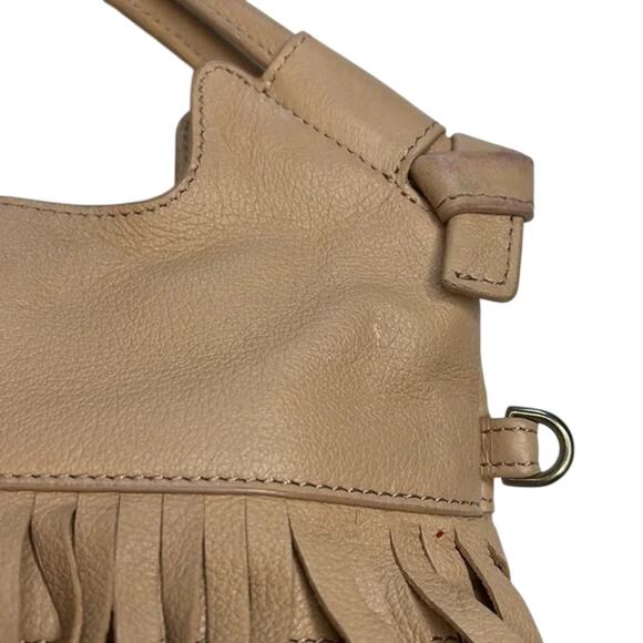 Foley + Corinna Light Brown Fringe Disco City Handbag w/ Removable Strap, NWT! - Picture 2 of 5